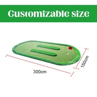 Mini-golf portable SXL personnalisé pour intérieur et extérieur, gazon artificiel de haute qualité, 1,5 m x 3 m, fond en mousse EVA