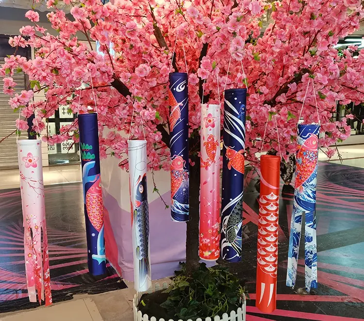 HanDa individuelle japanische Karpfen-Sockenflagge Fischflagge Drachenflaggen Garten Hofdekoration Sockenflagge