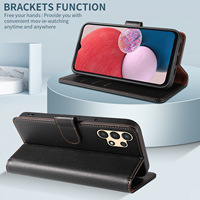 Étui de téléphone personnalisé en cuir PU effet peau de litchi avec 3 emplacements pour cartes pour Samsung A54 A34 A24 A14 A33 A53 A73 A72 5G