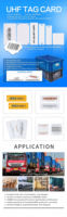 RZX Offre Spéciale numéro de série/code QR/code à barres UHF RFID PVC étiquette de carte à puce pour le suivi des palettes en bois de logistique d'entrepôt