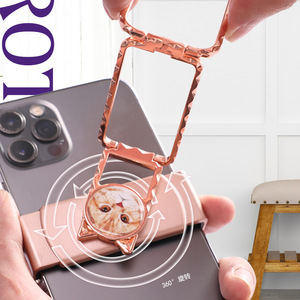 Cute Cat Clip Phone Holder Rose Gold Alloy Desktop <b>Stand</b> Universal <b>For</b> Mobile Phones And <b>Tablets</b> - Product Image 3