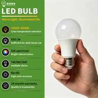 Bombilla LED A19 SMD Globo E26 AC110~120V Sin Regulación, Pantalla de PC + Copa de Aluminio Recubierta de Plástico, CRI Ra80, Residencial, 20000 Horas