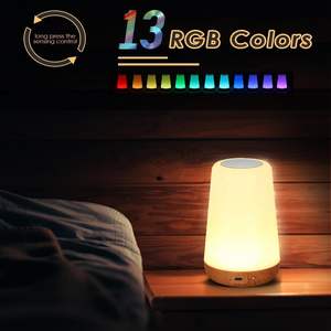 Lampe de chevet LED flexible 13 couleurs, petite taille, corps blanc, avec chargement tactile et ambiance colorée – Vente en gros - Product Image 4