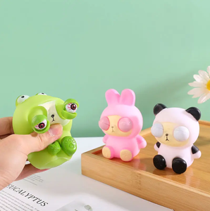 New Design Eye-Popping PVC Decompression Squeeze <b>Toy</b> for Office for 5-7 Years Old Squinting Frog <b>Panda</b> Rubber Duck <b>Toy</b> - Product Image 5