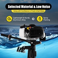 Motor Fuera de Borda de Gasolina de 4 Tiempos y 4 HP, Eje Corto de Alta Resistencia, Motores Marinos para Acuicultura, Aventuras al Aire Libre, Control de Timón para Barcos