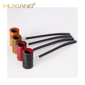 Muxiang Handmade Briarwood Smoking Pipe Solid Wood Straight Type Tobacco Pipe For Personal Gift - Product Image 5