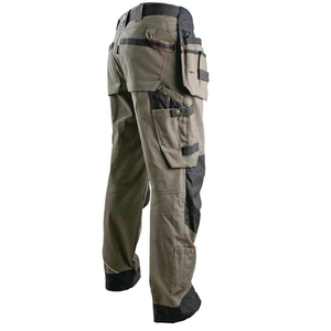 Pantalon de travail de sécurité en gros pour ouvriers industriels avec tissu sergé respirant, coutures renforcées, taille personnalisée, OEM - Product Image 5