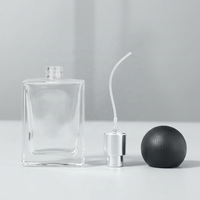 Flacon en verre transparent avec bouchon à vis en bois 30ml 50ml pour parfum, fragrance, vaporisateur rechargeable, emballage en gros, étiquette personnalisée