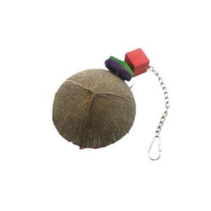 Kuş çiğnemek oyuncaklar doğal ahşap oyuncaklar papağan asılı kafes oyuncak kuş levrek küçük kuş Conure için standı - Product Image 1