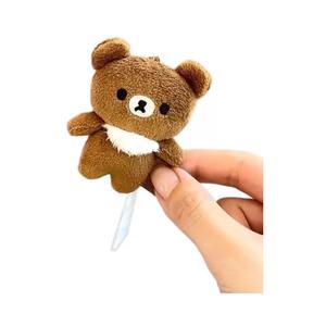 2026 yeni ZT kahverengi ayı Rilakkuma yumuşak peluş PP pamuk anahtarlık süs ayakta çanta anahtar Charm doğum günü hediyesi - Product Image 6