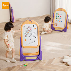 Lavagna per Bambini Pieghevole Facile da Usare per Imparare e Disegnare Altezza Regolabile da 67 <span class=keywords><strong>a</strong></span> 85 Cm Salvaspazio - Product Image 1