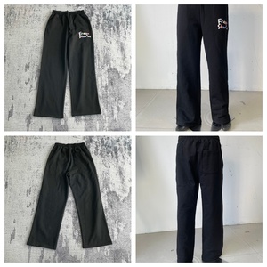 MP854 Custom Heavyweight 435GSM Straight Leg <strong>Oversized</strong> <strong>Jogger</strong> Puff Print Fleece Pants Men's Baggy Wide Leg Sweatpants - Product Image 2