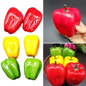 Pimientos Artificiales Realistas, Simulación de Vegetales, Coloridos, Rojos, Verdes, Amarillos, para Decoración del Hogar y Cocina - Product Image 5