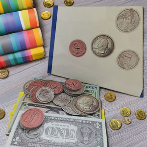 아이들을 위한 핫 세일 큰 놀이 돈 돈과 동전 학습을위한 자기 교육 자원 - Product Image 5