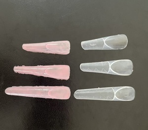 Logo OEM Space French Dual Forms Super Long Square Straight Side Nail Tips Artificial Extend Nail Art Salon Designs Free Step - Product Image 5