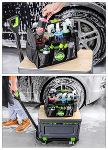 Opvouwbare Detaillering Tas Met Polijsttas Auto Schoonmaak Koffer Groot Detail Organizer Voor Auto Detaillering Benodigdheden Opslag - Product Image 5