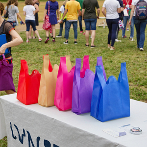 Low-Price Promotional Shopping Bags, Load-Bearing Personalized Logo Plastic Vest Bags