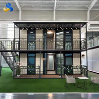 Maison préfabriquée extensible de luxe moderne à deux étages de 20, 30 ou 40 pieds avec salle de bain et cuisine