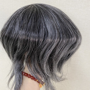 Express <span class=keywords><strong>parrucchino</strong></span> da uomo grigio 100% capelli umani per il trattamento della caduta dei capelli - Product Image 4