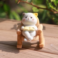 2025 Roogo dessin animé Animal chaise à bascule maison ornement décoratif temps calme décoration de bureau mignon cadeau Design résine matériel