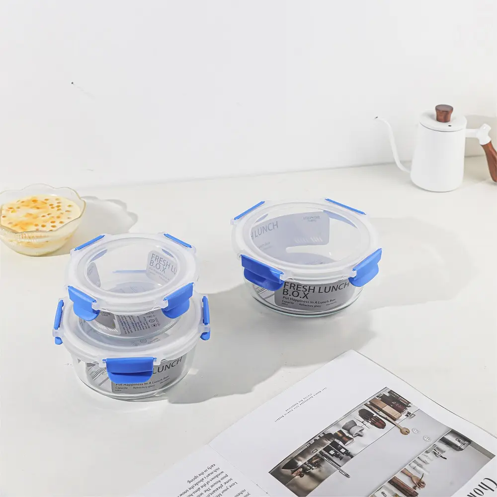Meal Prep Containers Glass With Lids Airtight Glass Bento Boxes Kitchen Accessories