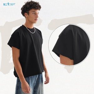 T-<span class=keywords><strong>shirt</strong></span> Boxy RTS Coupe Unique 100% Coton 280Gsm T-shirts à Manches Courtes Uni Coupe Oversize T-<span class=keywords><strong>shirt</strong></span> Basique pour Hommes - Product Image 4