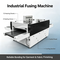 Nouvelle Machine de Fusion et de Collage de Tissus Pneumatique Multifonctionnelle, Rouleau Anti-Plis, Machine de Traitement Textile pour Vêtements, Presse à Chaud 9
