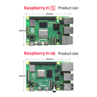 Nouveau Raspberry Pi 5 8 Go 4 Go de RAM BCM2712 en stock Raspberry Pi 5 Noir ABS Coque de protection Carte SD Ensemble de base