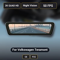 Caméra de tableau de bord avec rétroviseur intelligent pour Volkswagen Teramont H8 Pro, 2K, 8,2 pouces, double objectif avant et arrière, certifiée CE FCC, qualité OEM