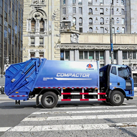 Camion Compacteur à Ordures FOTON, Moteur Diesel Cummins, 4x2, Pompe Manuelle, Capacité 14m³ pour l'Assainissement Urbain et les Déchets à Haut Volume