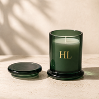 Frasco de Vidrio Ámbar para Velas de 8oz, 10oz y 12oz con Tapa, para Hacer Velas Aromáticas, Decoración de Navidad y Bodas, con Caja