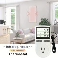 Thermostat numérique intelligent à brancher, contrôleur de température robuste avec mode chauffage/refroidissement et minuterie de compte à rebours