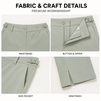 Pantalon de golf respirant et léger pour femme, coupe ajustée avec boucle latérale réglable, idéal pour l'entraînement sportif et les compétitions
