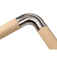Cache d'extrémité de main courante en PVC imitation bois pour escalier, balustrade et échelle
