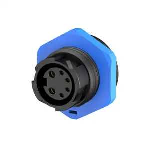 Jnicon fire resistant M16 PA66 nylon waterproof connector male female cable panel mount socket IP67 IP68 connector supplier