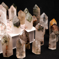 Phamton Quartz Garden Tour de cristal de quartz Pierre de guérison naturelle Tour de cristal Point Jardin Tour de quartz Obélisque