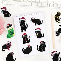 50 pegatinas de PVC impermeables con diseño navideño de dibujos animados, ideales para decorar fundas de teléfono, cuadernos y vasos.