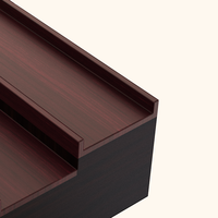 Boîte de rangement à plusieurs niveaux pour parfums en bois foncé, organisateur de parfums multi-niveaux avec tiroir coulissant pour présentoir de bureau
