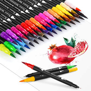 Ensemble de stylos pinceaux aquarelle à double pointe pour livres de coloriage pour adultes, manga, calligraphie, art, dessin, peinture, marqueur lavable - Product Image 2