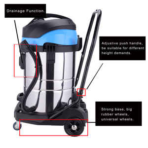 Aspirateur industriel puissant 220V grande capacité 100L pour nettoyage humide et à sec, moteur puissant, prix bas - Product Image 4