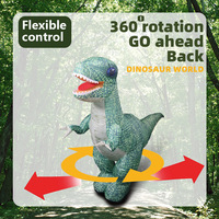 Dinosaure électrique grandeur nature de 0,9 m, télécommande, rotation à 360 degrés, jouet animal gonflable mobile, suivez-moi, portée de 40 m
