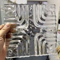 Briques de verre rectangulaires transparentes en cristal coloré pour cloisons de salle de bain, colonnes décoratives intérieures et extérieures