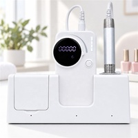 Perceuse à ongles professionnelle, moteur sans balais 40000 tr/min, acier inoxydable, portable, rechargeable, support magnétique, prise Type C