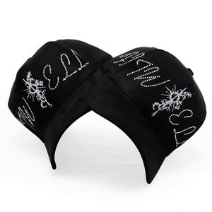 Customized High Quality Luxury Mens Sport Caps Gorras 5 Panel 3D Puff Embroidered Rhinestone Satin <b>Silk</b> <b>Lined</b> Suede Baseball Cap - Product Image 5