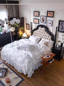 <span class=keywords><strong>Letto</strong></span> matrimoniale retrò americano in legno massello con testiera in morbida pelle Vintage <span class=keywords><strong>francese</strong></span> 1.8m <span class=keywords><strong>letto</strong></span> nuziale di fascia alta - Product Image 5