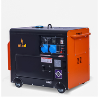 Générateur diesel portable 3kW-6.5kW à démarrage automatique, à châssis ouvert, super silencieux, type Philippines, avec refroidisseur d'air intégré et économique