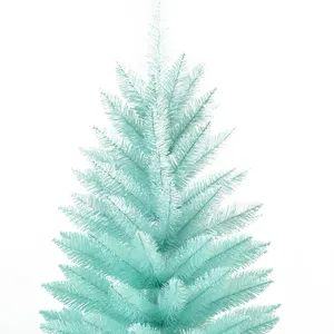 OEM圣诞用品人造蓝色圣诞树外部大型豪华1.2m 1.8m 40m 50m PVC蓝色圣诞树