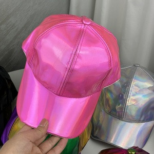 Gorras Personalizadas con Logotipo Personalizado, Gorras de Béisbol Reflectantes de Cuero PU, Gorras Brillantes para Hip Hop, Baile, Fiestas y Deportes para Hombre - Product Image 5