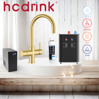 Iwater 4 en 1 or chauffage instantané chauffage bouillant robinet filtres mélangeur robinet de cuisine pour eau potable chaude et froide