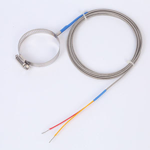 K Type Thermocouple 100mm Circular O Ring Clamp End Face Temperature Sensing Wire Probe - Product Image 1